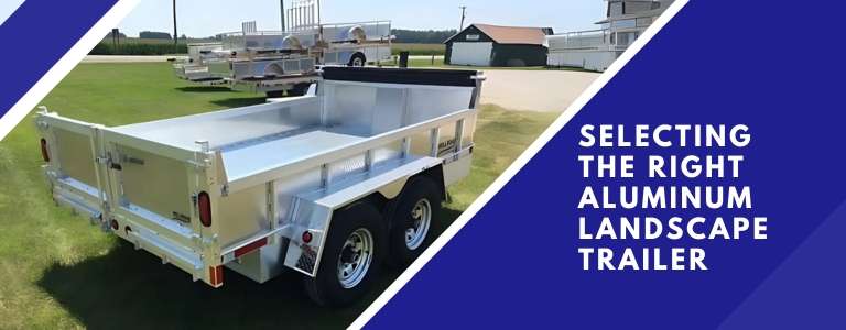 Millroad aluminum landscape trailer with dual axles on display for landscaping projects
